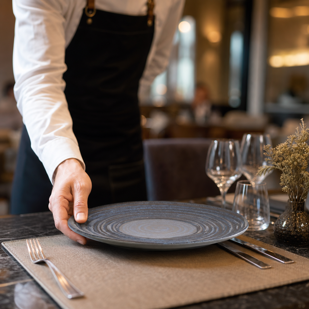 Dinner Plates & Blue 270mm Black Melamine for Restaurants & Catering