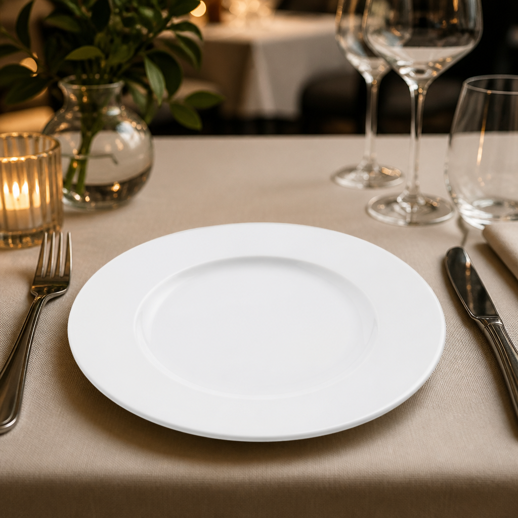 Standard Rim Plates 160mm Porcelain for Fine Dining (Pack of 6)