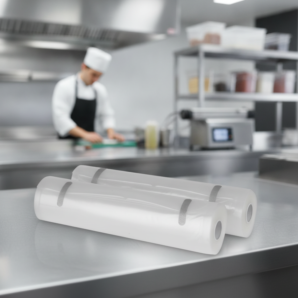 Polyethylene Vacuum Pack Bag Roll 280mm for Food Storage (Pack of 2)