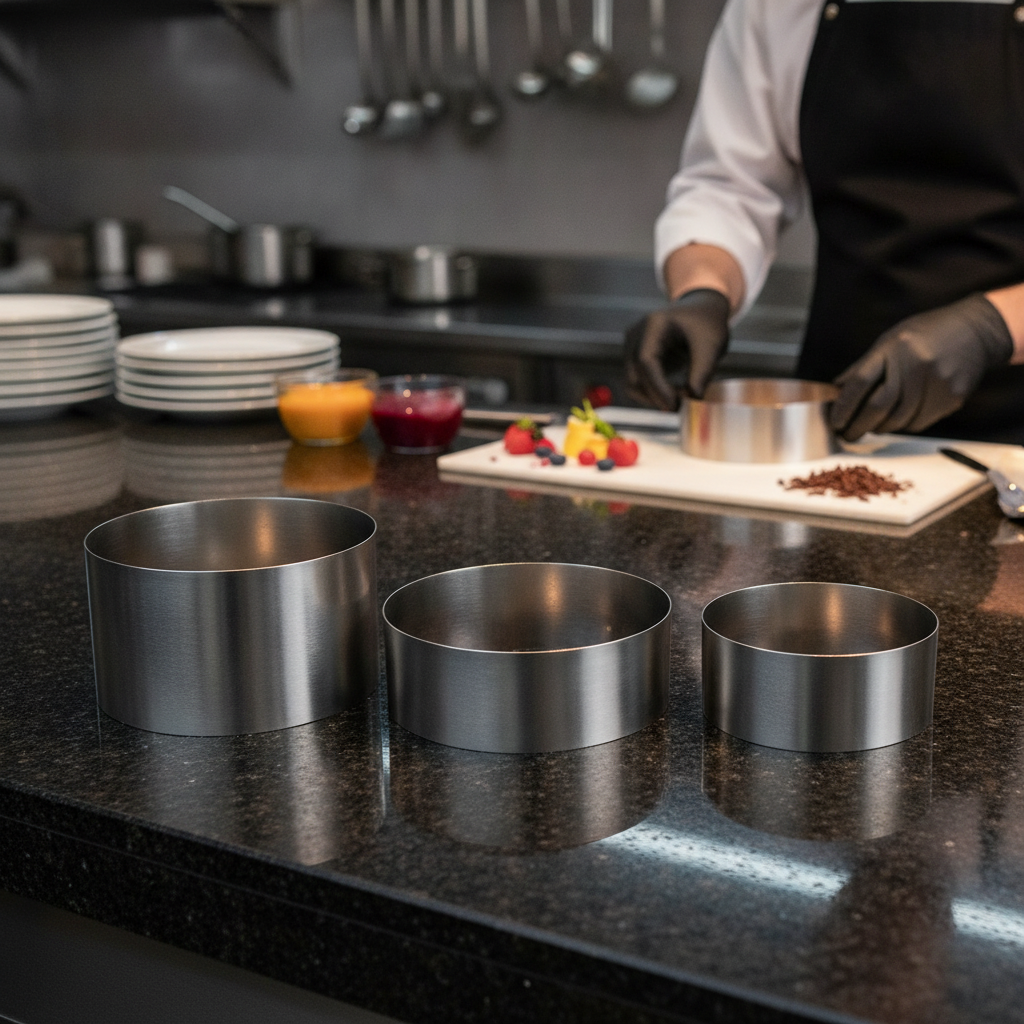 Stainless Steel Mousse Rings for Professional Kitchens (Pack of 3)