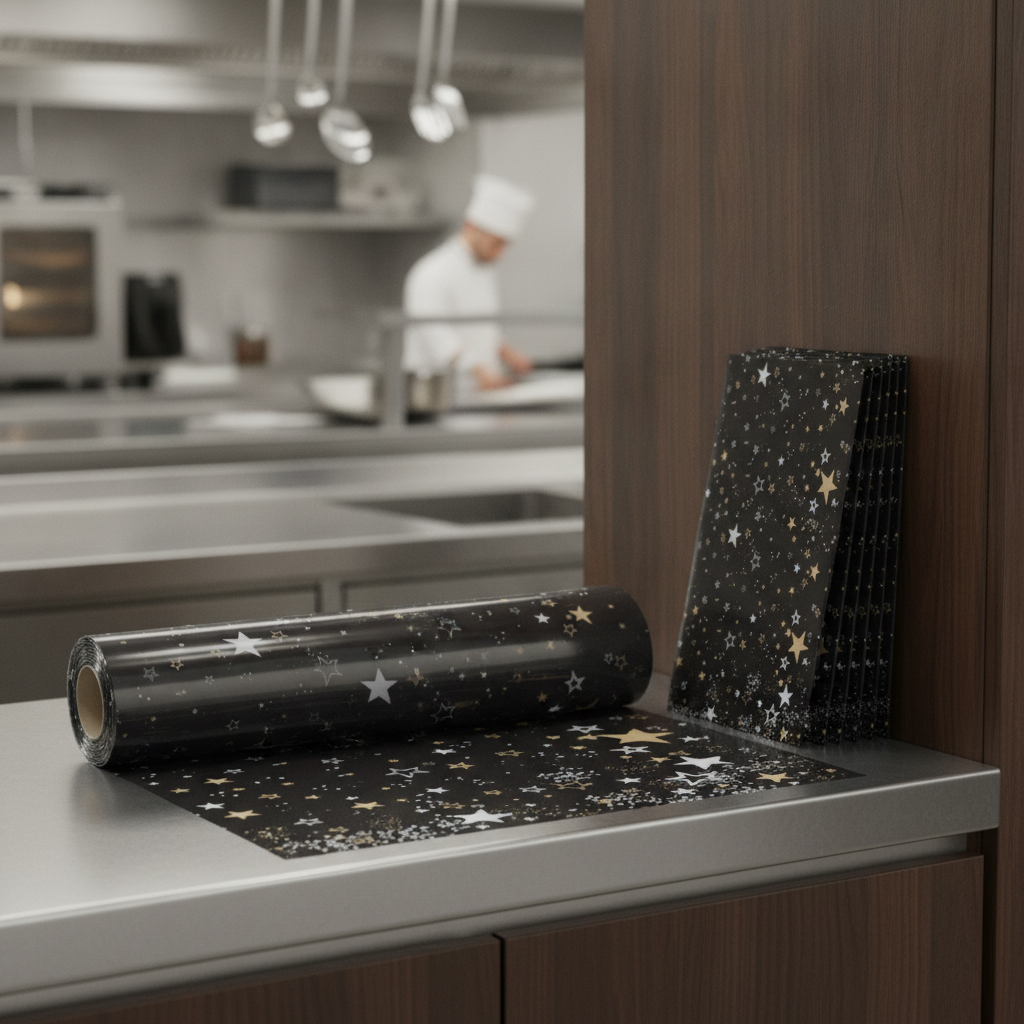 Polythene Midnight Sparkle Slipcover 900mm for Seasonal Events (Pack of 100)