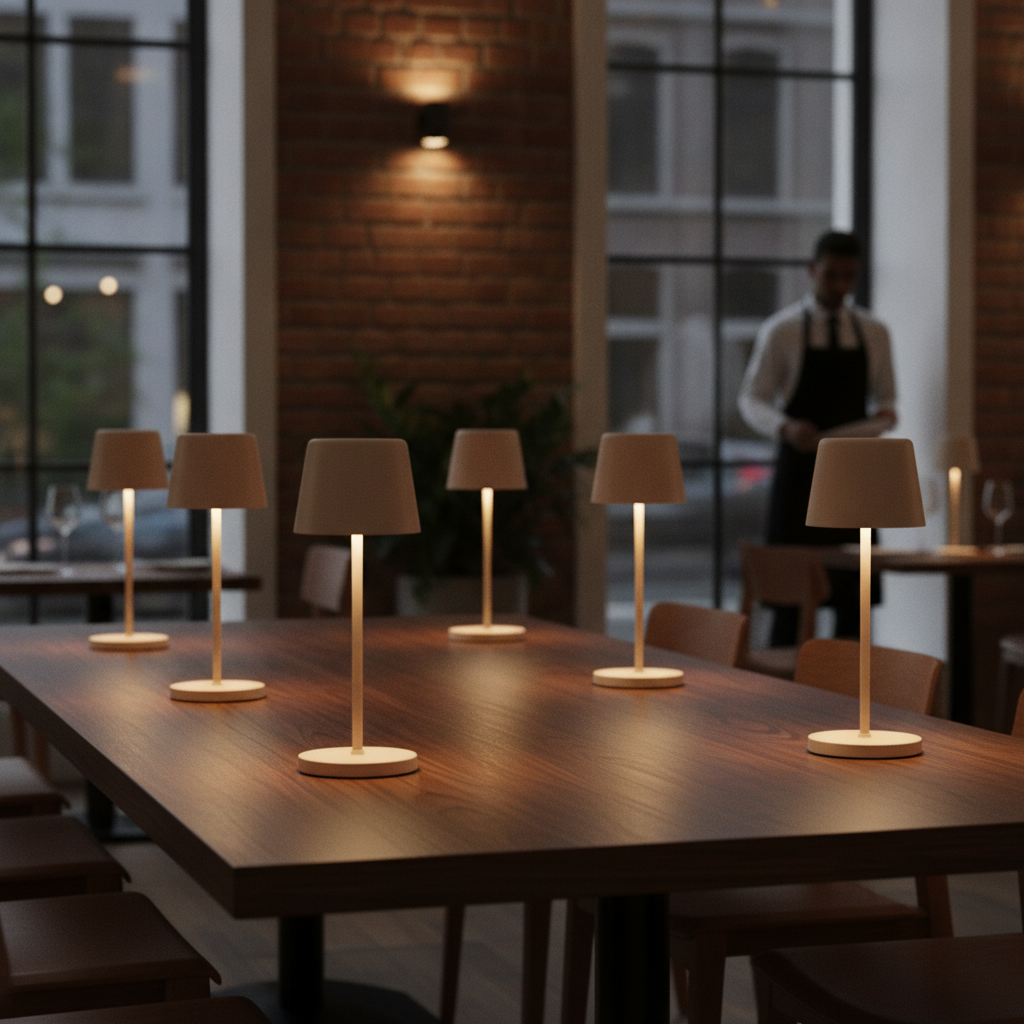 Iron Cordless Micro Table Lamps 210mm for Intimate Settings (Pack of 6)