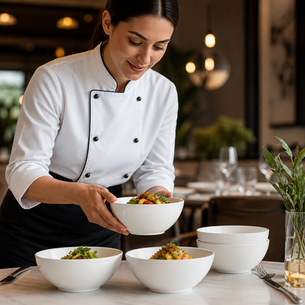 Deep Bowls 115mm Fine Bone China for Dining & Entertaining (Pack of 6)