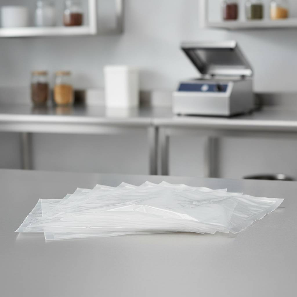 Clear Polyethylene Vacuum Pack Bags 200mm for Food Storage