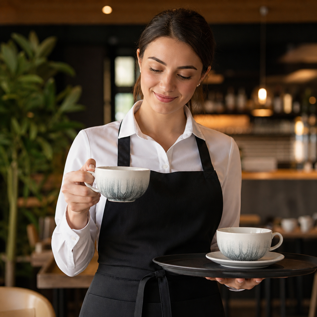 Super Vitrified Ceramic Cappuccino Cups 355ml for Modern Hospitality (Pack of 12)