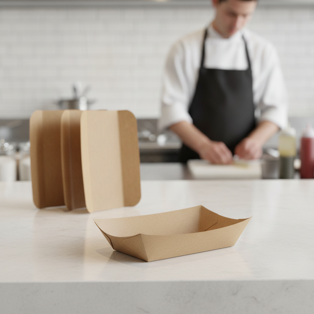 Recyclable Paperboard Hot Dog Tray Large for Takeaway (Pack of 500)