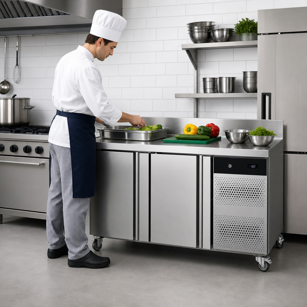 Gastronorm Freezer Counter - Stainless Steel - 258L Capacity - Commercial