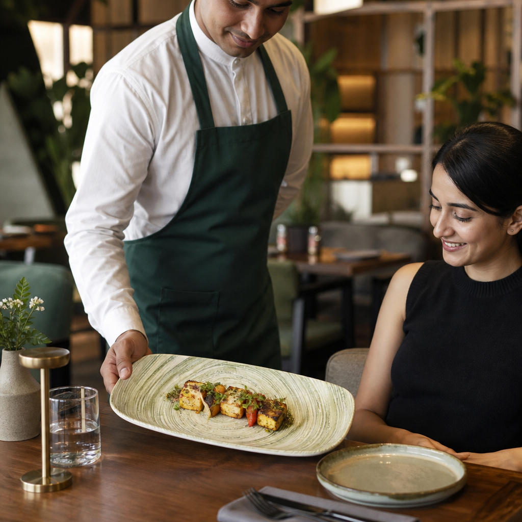 Oblong Plates x 280 153mm Vitrified Ceramic for Restaurants (Pack of 12)