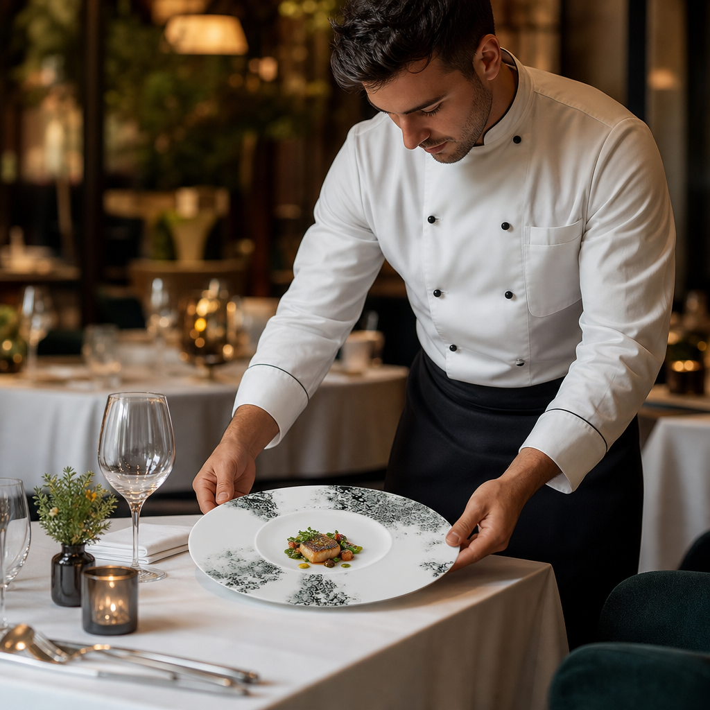 Vitreous Medium Rim Plates 280mm Fine China for Fine Dining (Pack of 6)