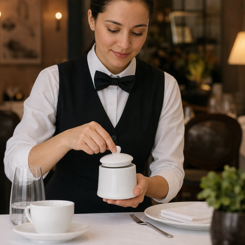 Fully Vitrified Porcelain Sugar Bowls 250ml for Table Service (Pack of 6)