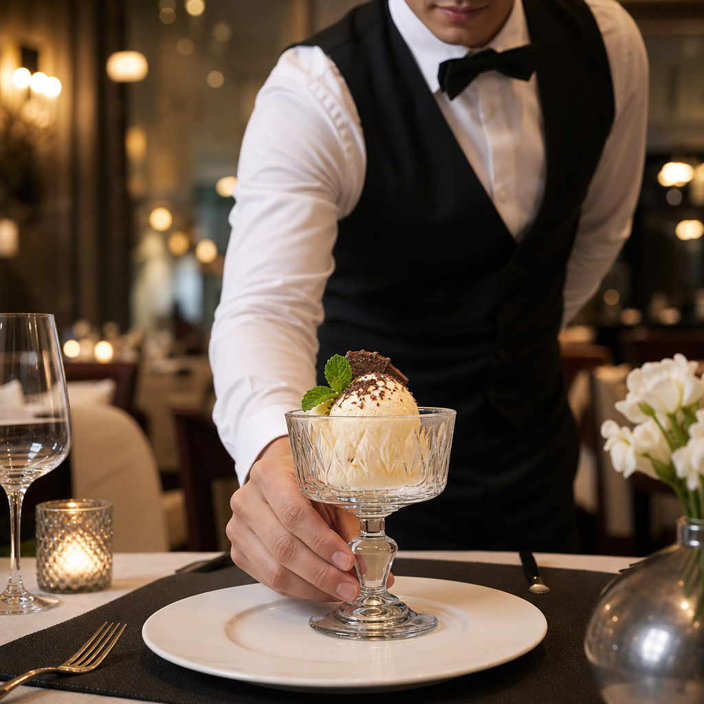 Clear Glass Ice Cream Glasses 240ml for Dessert Service (Pack of 24)