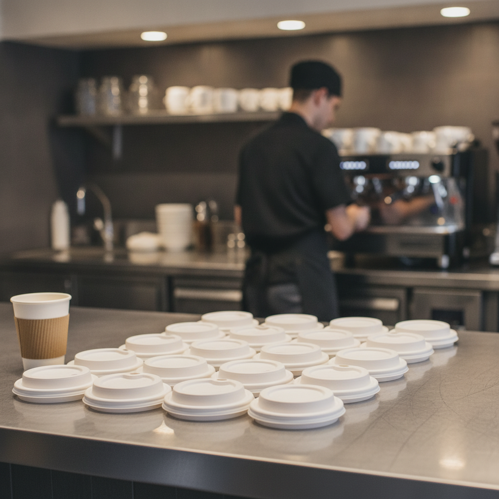 CPLA Hot Cup Lids for Safe Beverage Service (Pack of 1000)