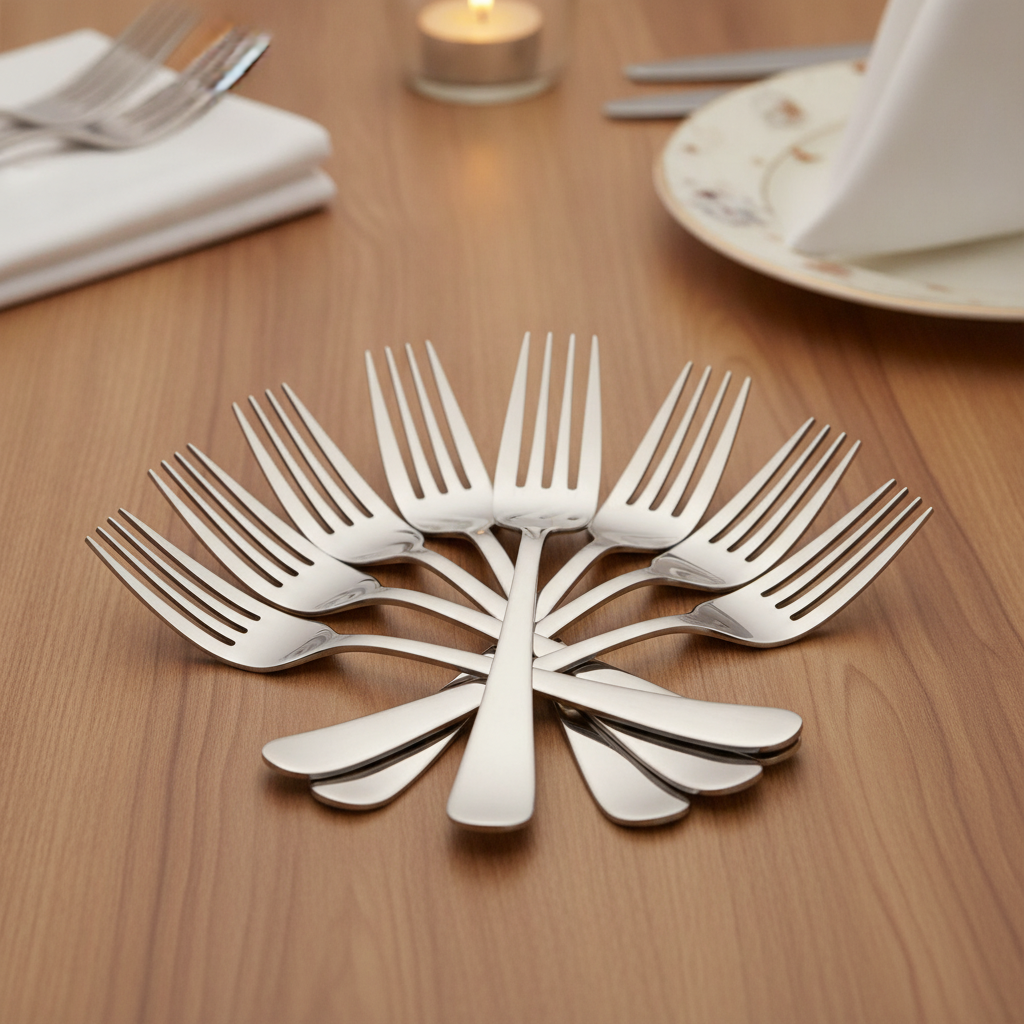 18/0 Stainless Steel Table Forks for Elegant Dining (Pack of 12)
