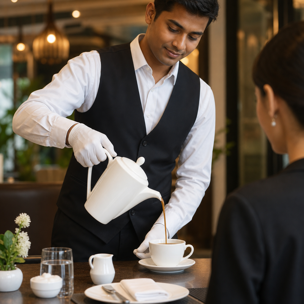 Alumina Vitrified Ceramic Coffee Pot 852ml for Casual Dining (Pack of 6)