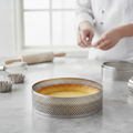 Stainless Steel Round Perforated Cake Ring 100x35mm for Pastry Chefs