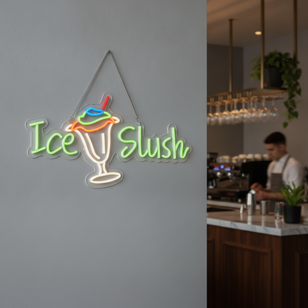 LED Neon Style Light-Up Sign for Restaurants & Cafés