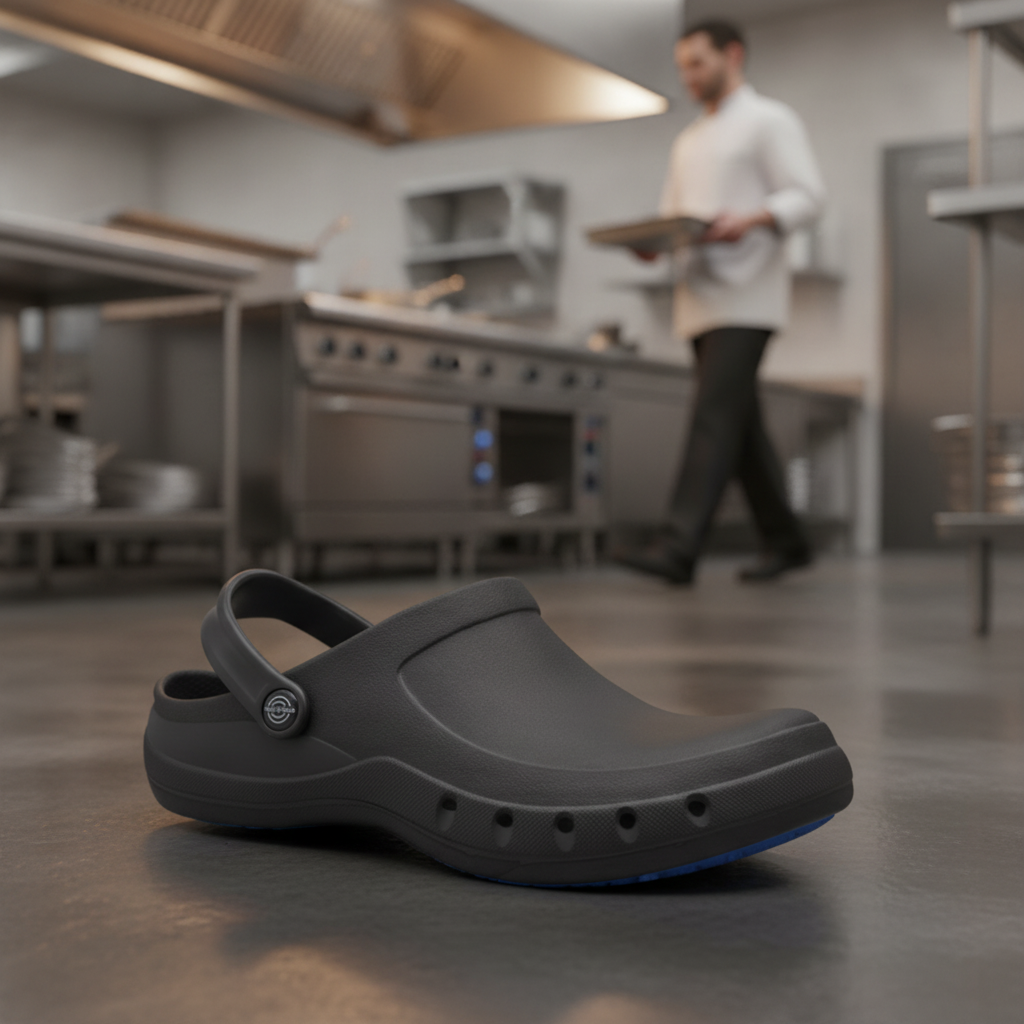 EVA Black Chef Clogs for Comfort in the Kitchen
