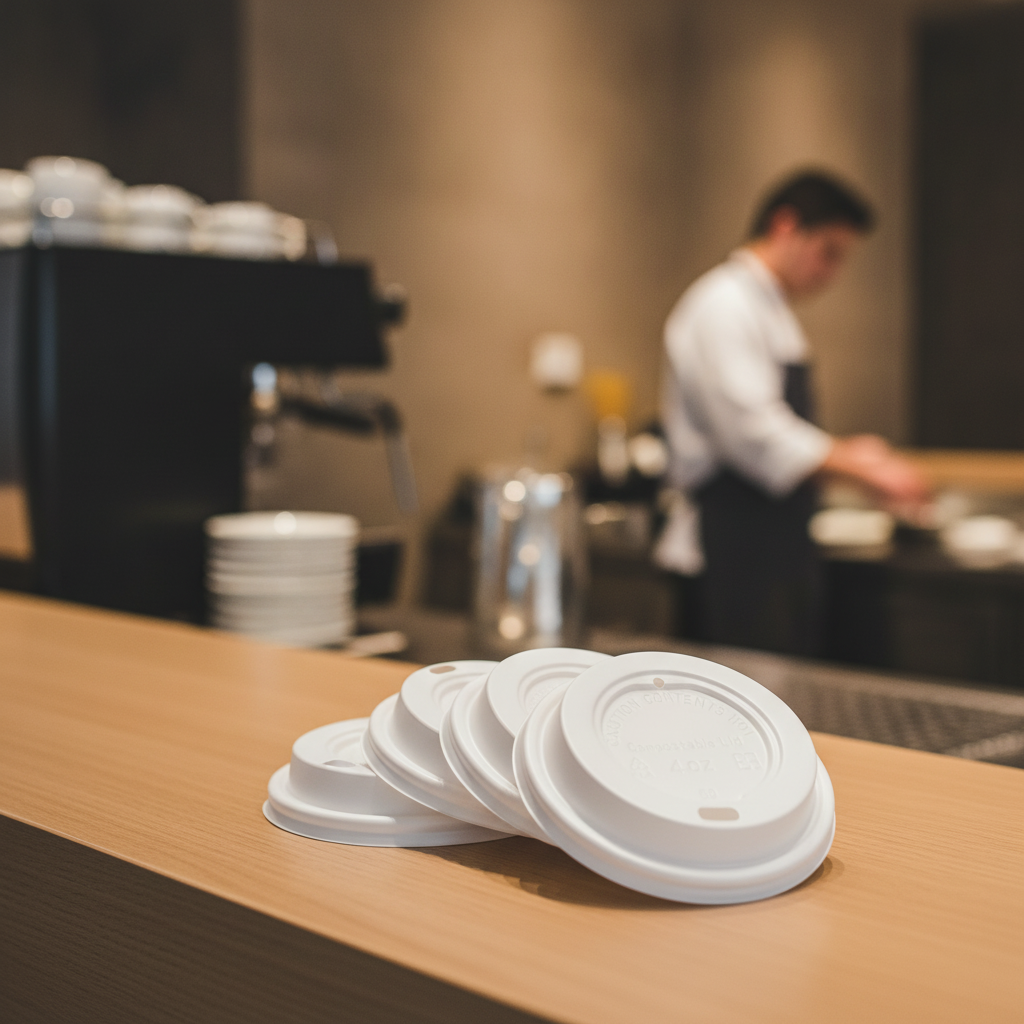 CPLA Hot Cup Lid 4oz for Hot Beverages (Pack of 2000)