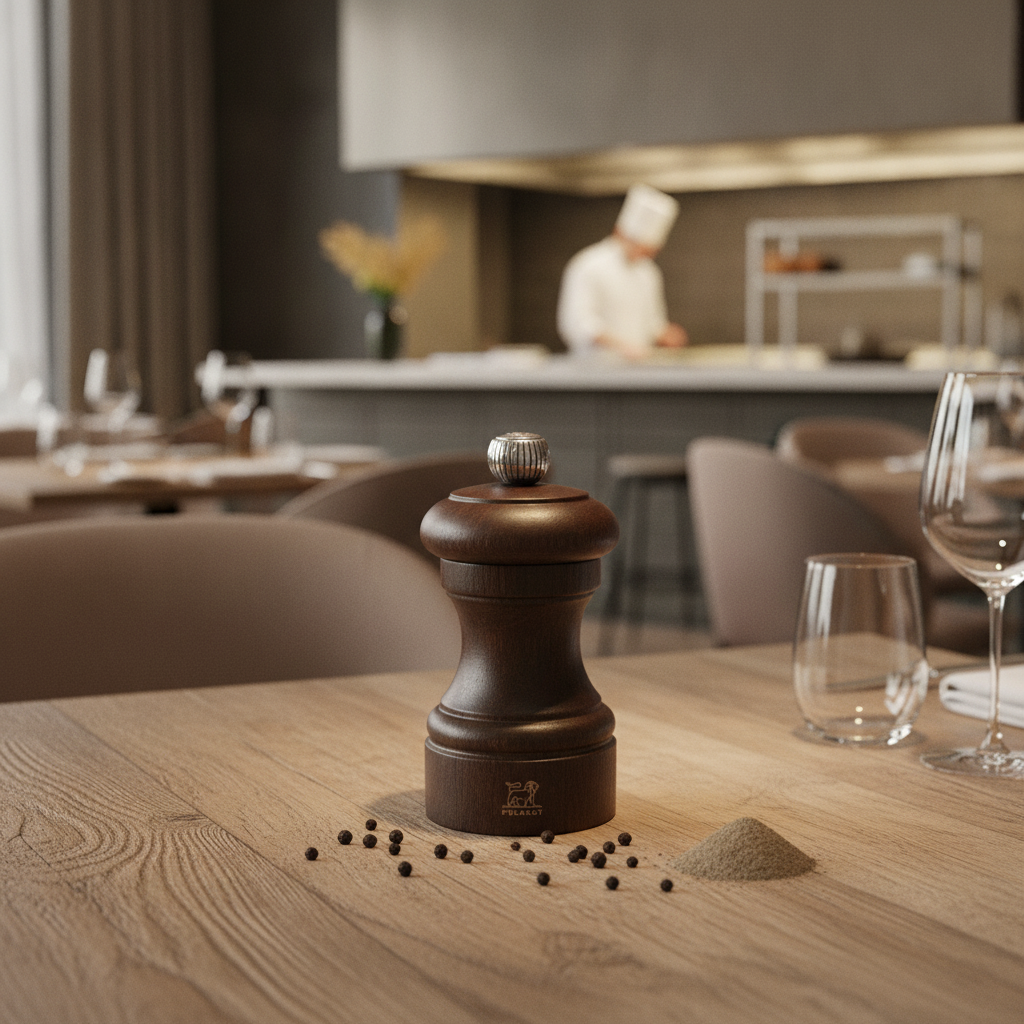 Wood Dark Brown Pepper Mill 4in for Home & Kitchen