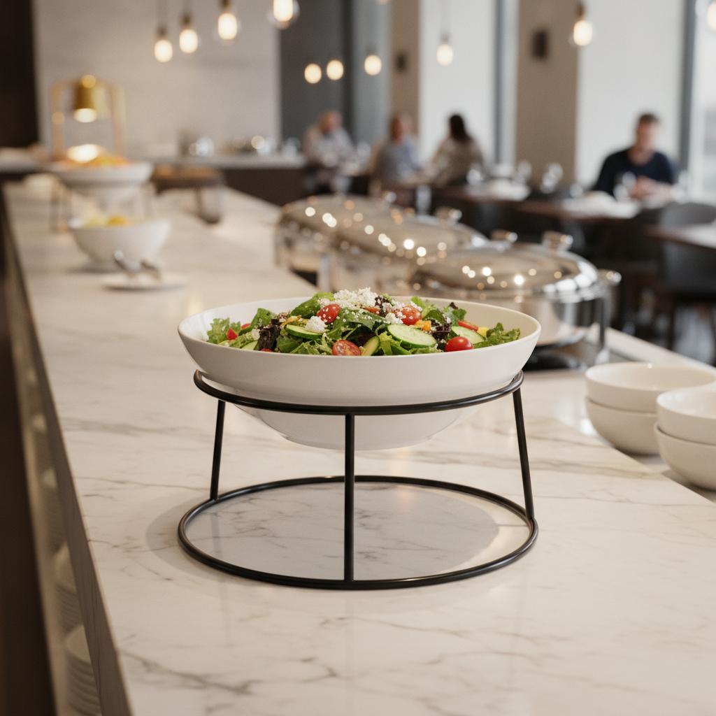 Powder Coated Steel Round Non-Slip Riser 230mm for Buffet Displays