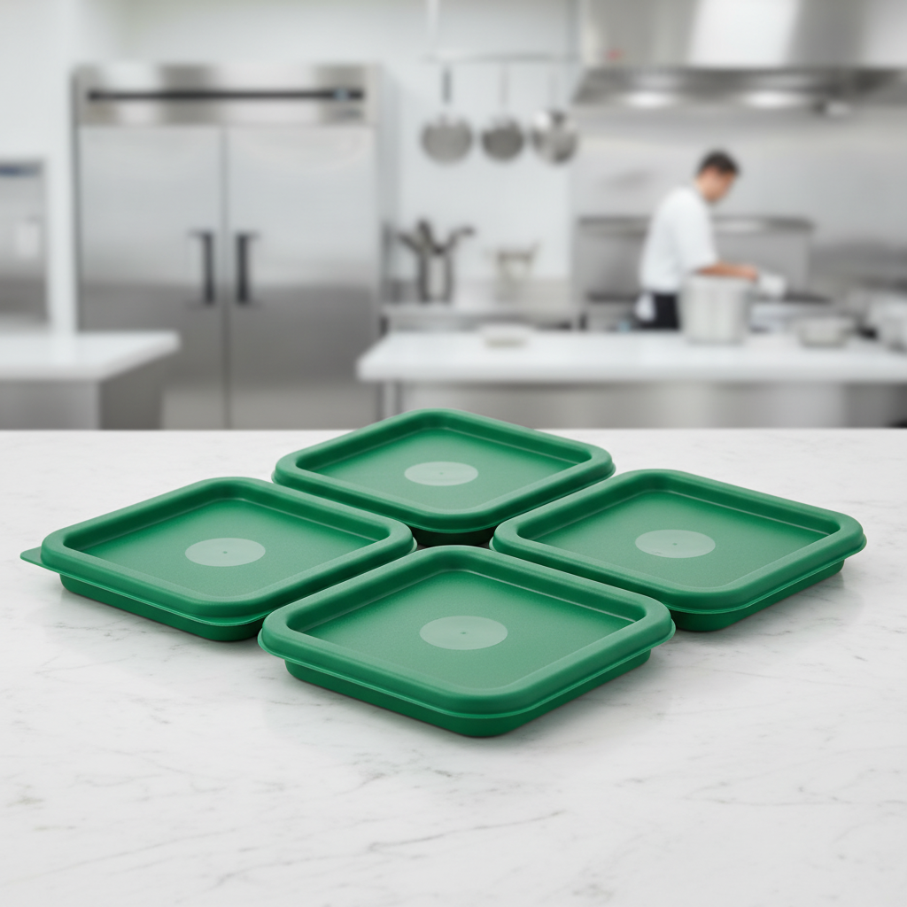 Polyethylene Food Storage Container Lid for Safe Food Storage (Pack of 6)
