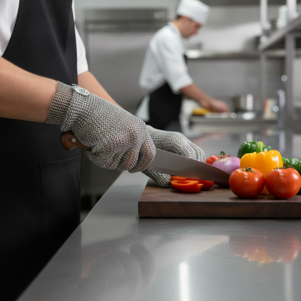 Stainless Steel Protective Gloves for Knifework (Size M)