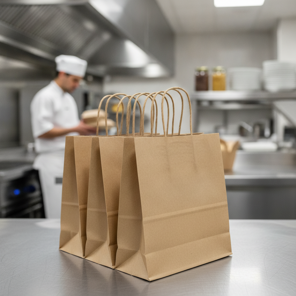 Brown Paper Carrier Bags Small for Eco-Friendly Transport (Pack of 250)