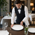 Wide Rimmed Plates 310mm White Porcelain for Catering Environments (Pack of 6)