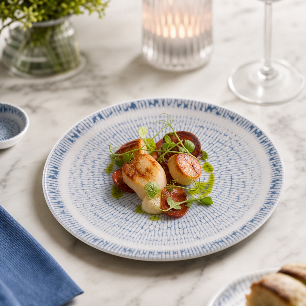 Coupe Plates 165mm Indigo Ceramic for Elegant Dining (Pack of 12)
