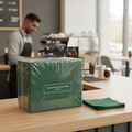 Recyclable Green Lunch Napkins 33x33cm Paper for Bars & Cafés (Pack of 2000)