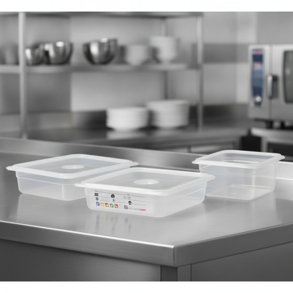 Polypropylene Food Storage Container 1/2 GN 65mm for Professional Kitchens