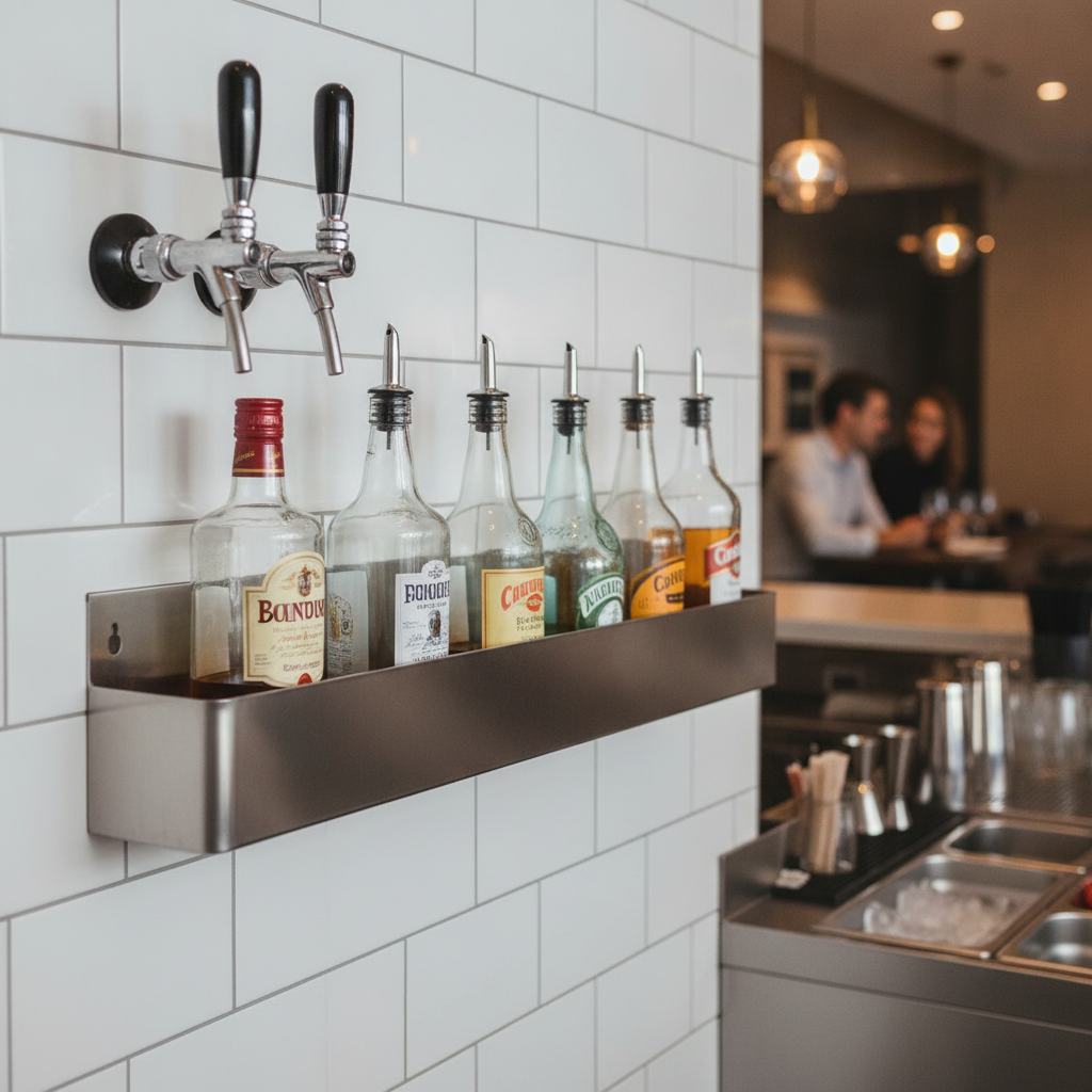 Stainless Steel Speed Rail 558mm for Busy Bars