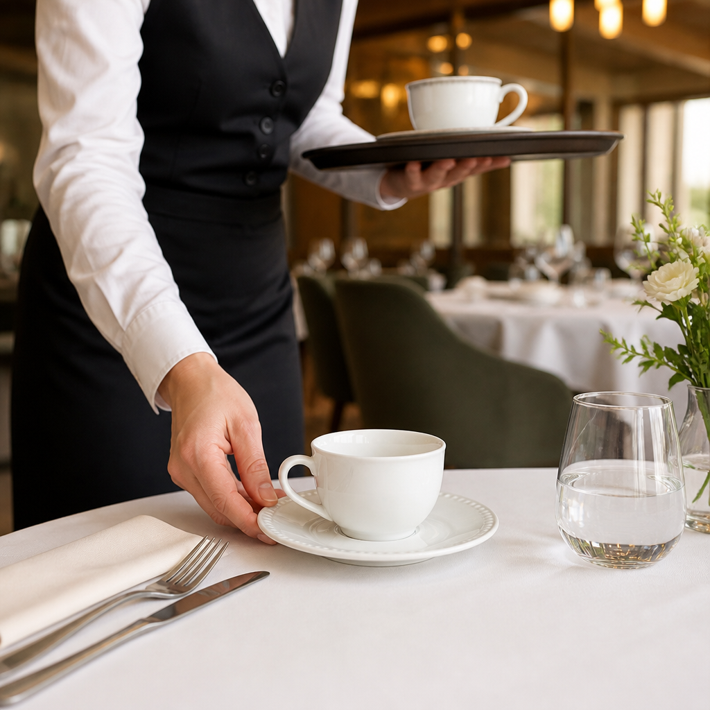 Tea Cup Saucers 150mm Porcelain for Catering Establishments (Pack of 24)