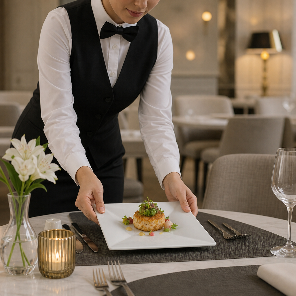 Square Elevation Indent Platters And Serving Plates 162mm Fine China for Upscale Dining (Pack of 12)