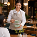 Saucers 145mm Green Vitrified Porcelain for Beverage Service (Pack of 6)