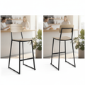 Steel Walnut High Stools 1145mm for Café & Restaurant Use (Pack of 2)