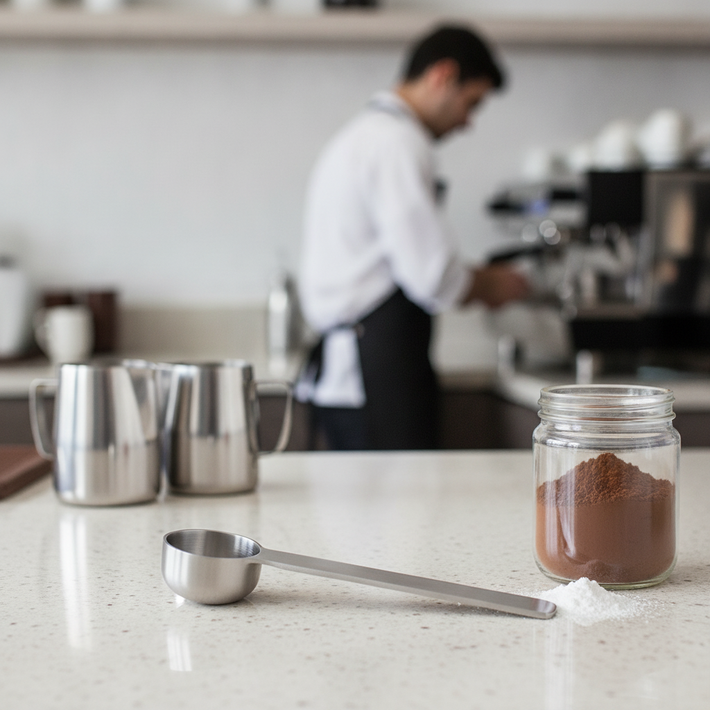 Stainless Steel Powder Scoop 7g for Cafés & Dessert Bars