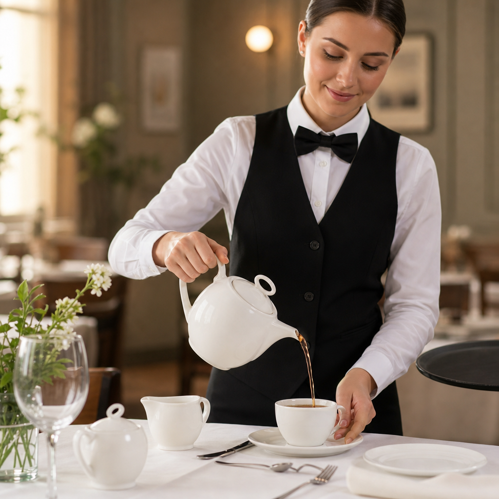 Porcelain Coffee Pot 590ml for Elegant Table Settings (Pack of 6)