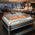 304 Stainless Steel Rectangular Electric Chafer 8L for Buffet Use