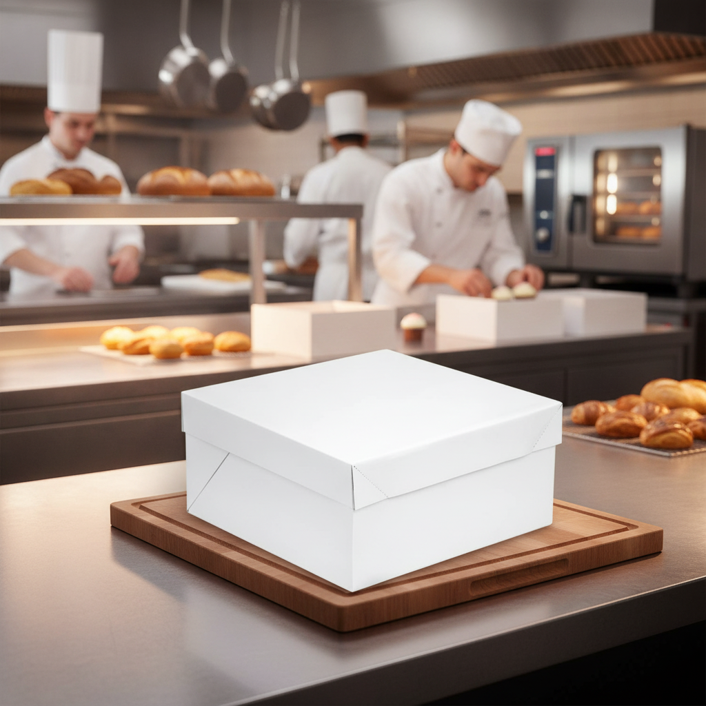 Cardboard Cake Box 12in for Safe Transporting of Baked Goods