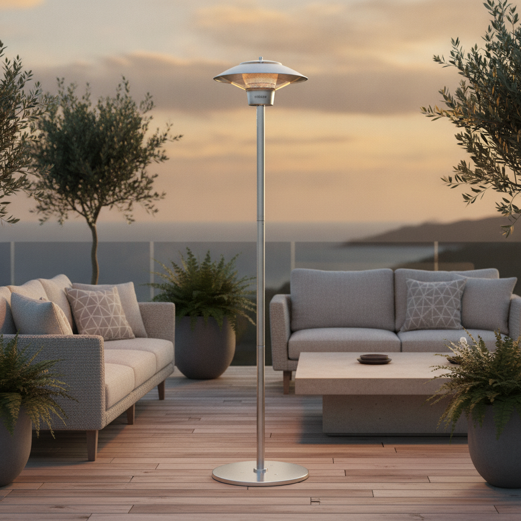 Aluminium & Stainless Steel Free Standing Patio Heater for Outdoor Spaces