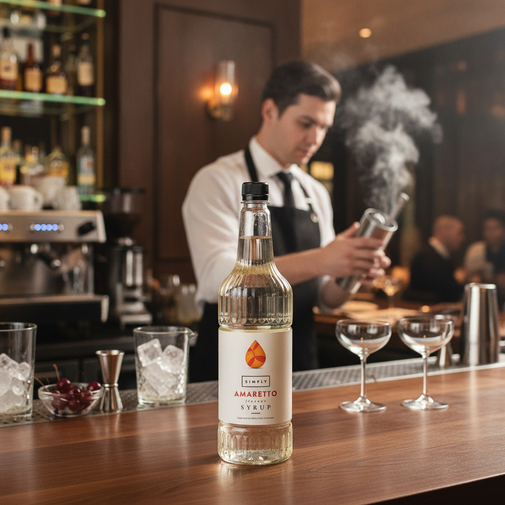 Clear Amaretto Syrup 1L for Cocktails and Hot Drinks
