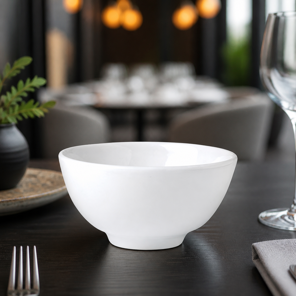 Porcelain Mandarin Bowls 255ml for Fine Dining - Pack of 12