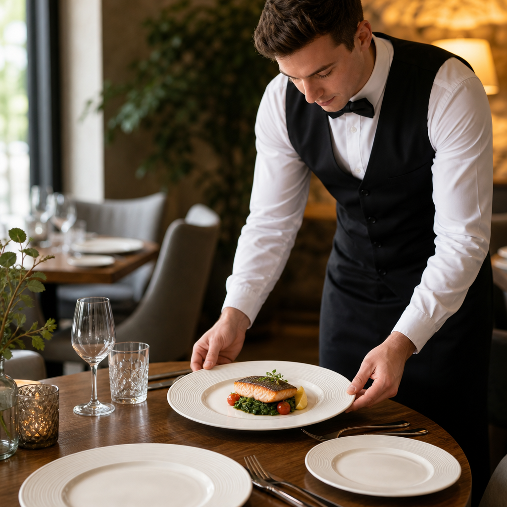 Rim Plates 300mm Porcelain for Casual Dining (Pack of 12)