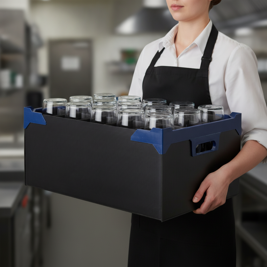 Plastic Pint Glass Carry Box for Safe Transport (Pack of 5)