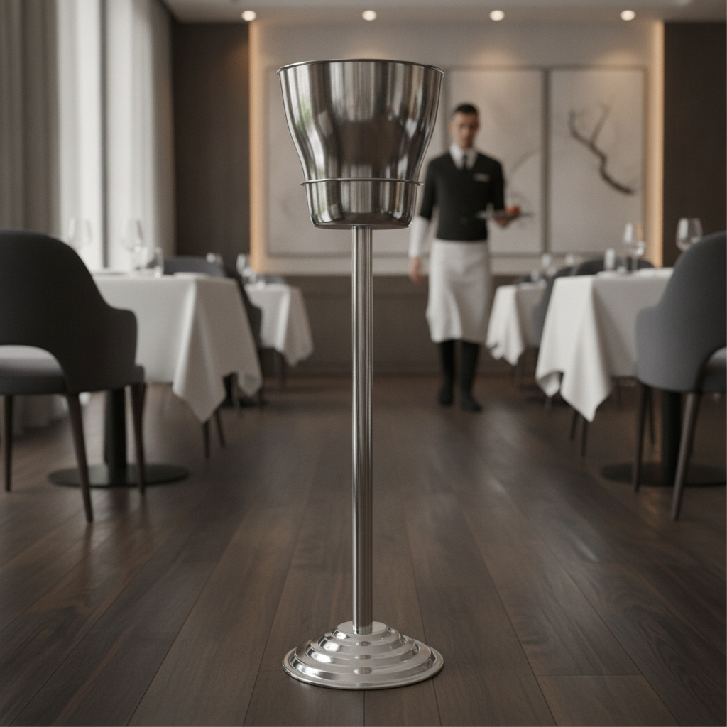 Stainless Steel Wine and Champagne Stand Cooler 810mm for Events