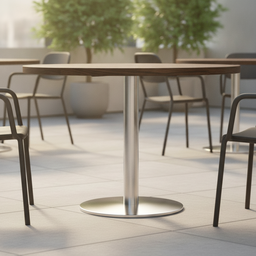 Stainless Steel Round Table Base 680mm for Indoor & Outdoor Use