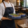 Round Stacking Trays 202mm Vitrified Ceramic for Versatile Dining (Pack of 12)