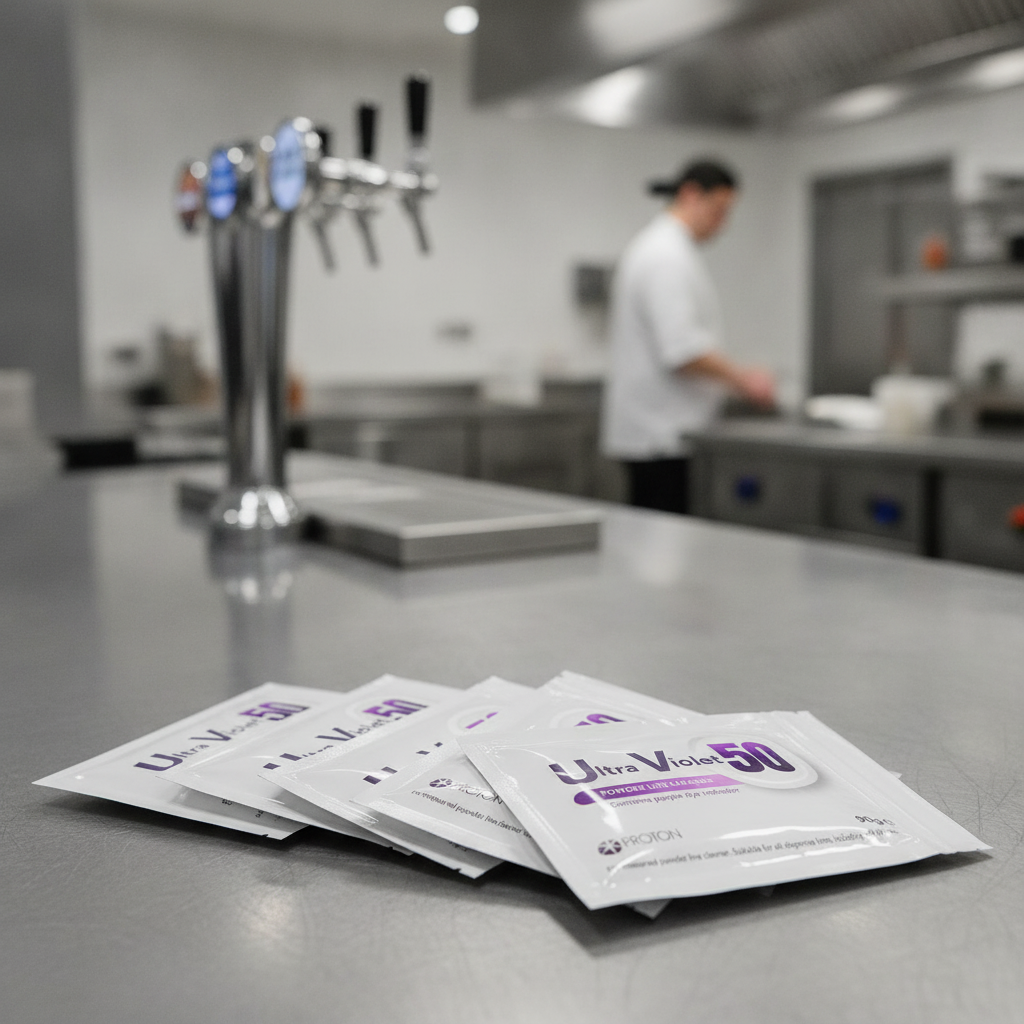 Premium Purple Powdered Beer Line Cleaner 90g for Easy Maintenance (Pack of 6)