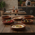 Stoneware Round Mezze Dishes 140mm for Serving Tapas (Pack of 6)